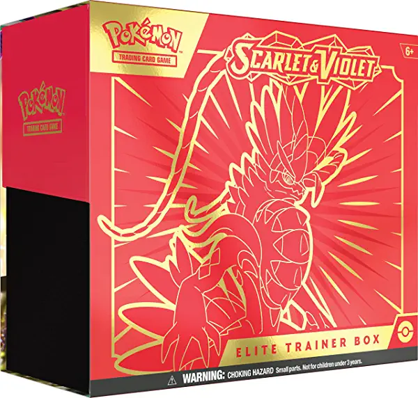 Pokémon TCG: Scarlet and Violet Elite Trainer Box – Koraidon Red (1 Full Art Promo Card, 9 Boosters and Premium Accessories)